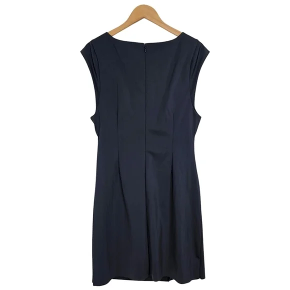 Ecru Little Black Dress Sz 12 V-Neck Cap Sleeve Midi Business Sophisticated  Chic - threedaughtersproperties.com
